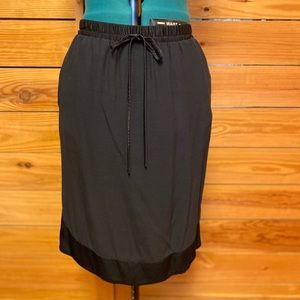 Loft navy blue drawstring skirt